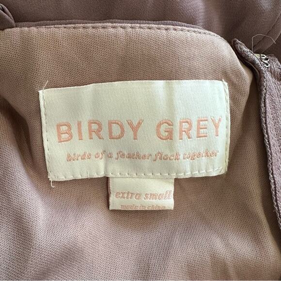 Birdy Grey Gwennie Chiffon Long Maxi Bridesmaid Dress Dark Mauve XS New - Picture 13 of 16